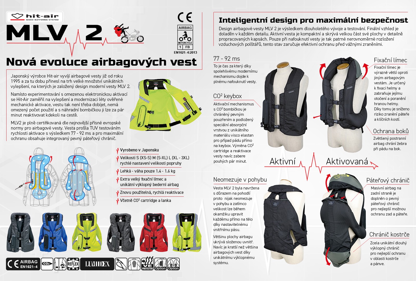 Hit-Air MLV 2 airbag vesta černá