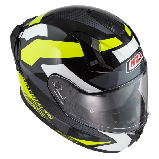 Motocyklová integrální přilba NZI GO Rider Quadri černo-žlutá 