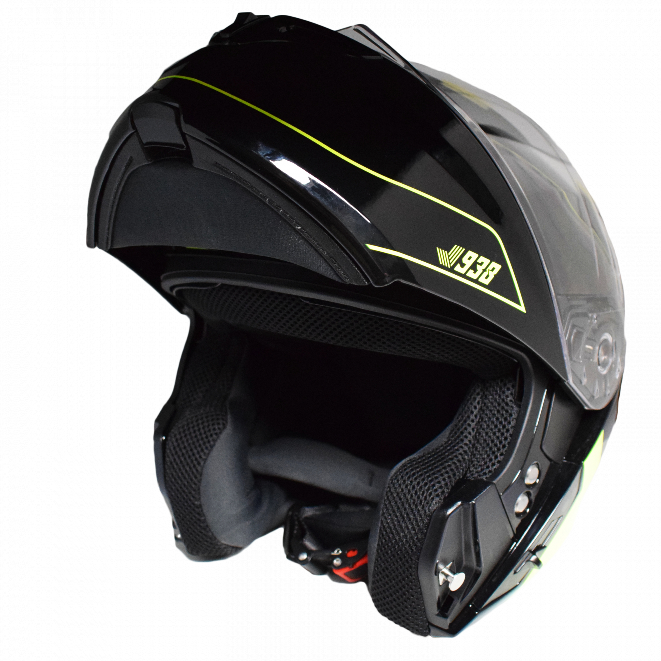 Moto helma Yohe 938 Double Visor Černá/Fluoisor Fluo/černá